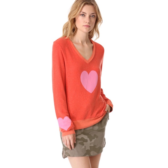 ♥️ NWT WILDFOX Happy Heart Baggy Beach Jumper - Picture 2 of 6